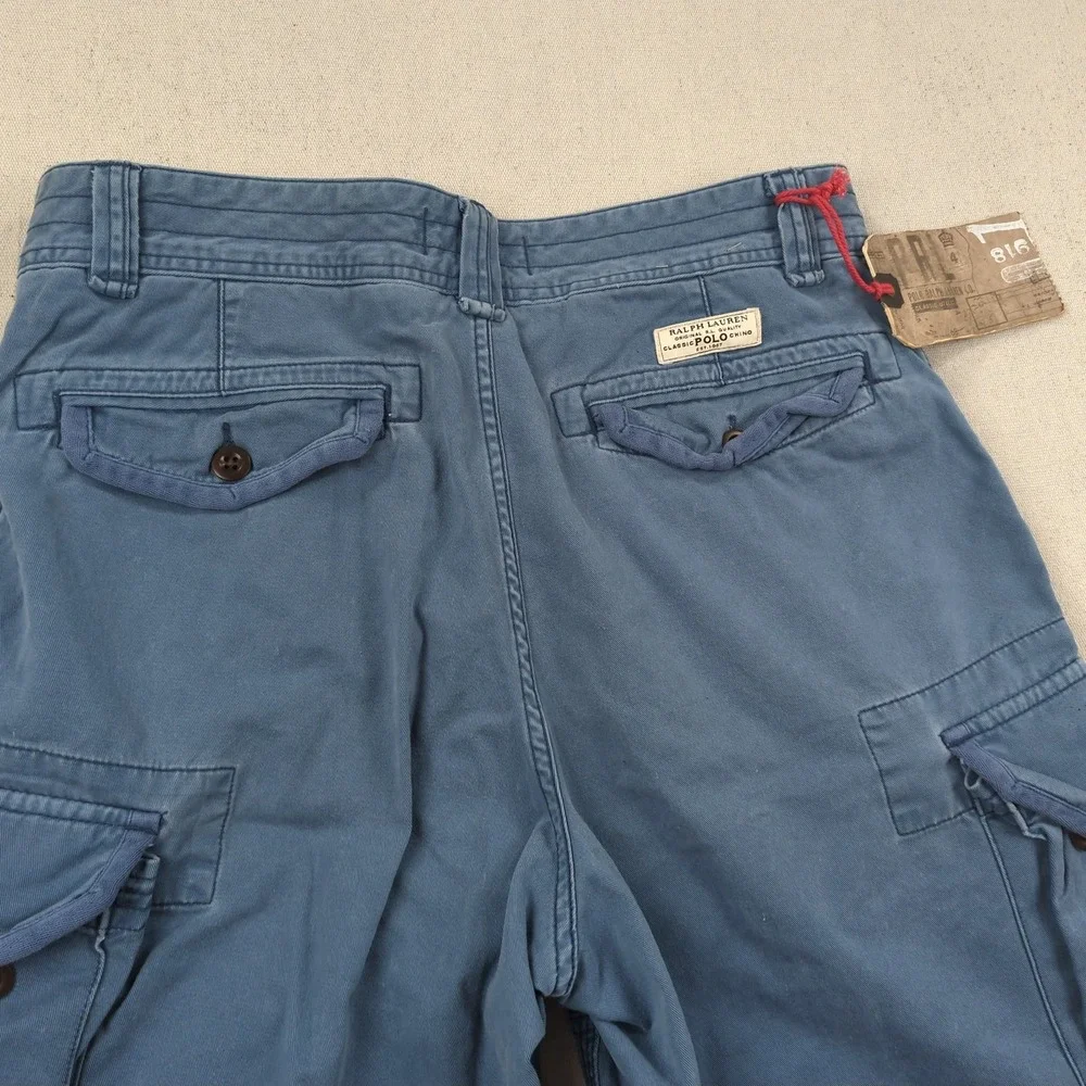 Polo Ralph Lauren Shorts Mens 33 Blue Cargo Gellar Fatigue Short
